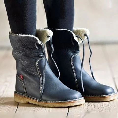Luxuriöse Halbhohe Gefütterte Damenstiefel "Natura"