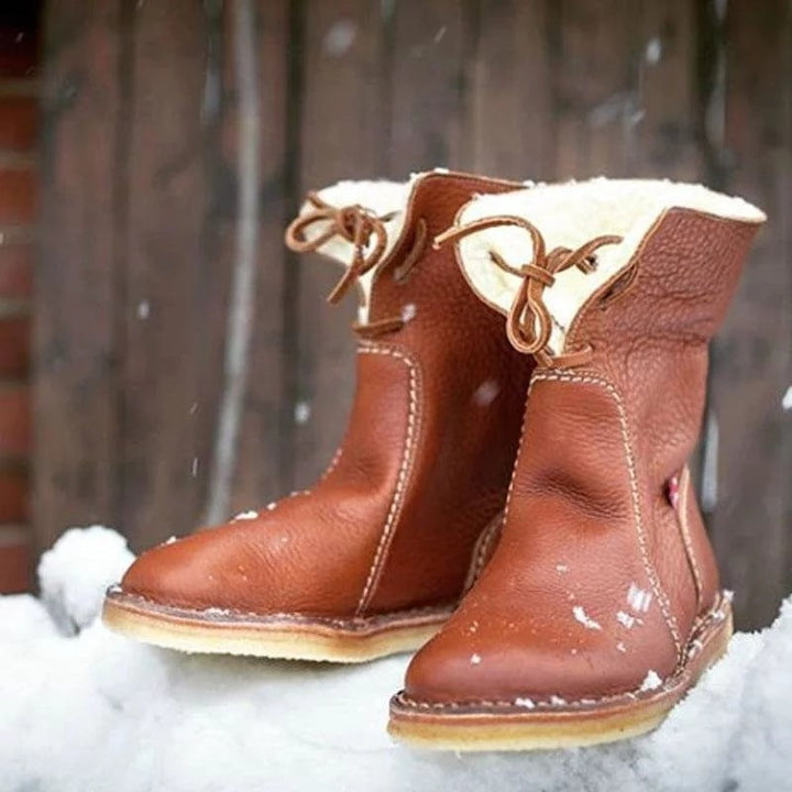 Luxuriöse Halbhohe Gefütterte Damenstiefel "Natura"