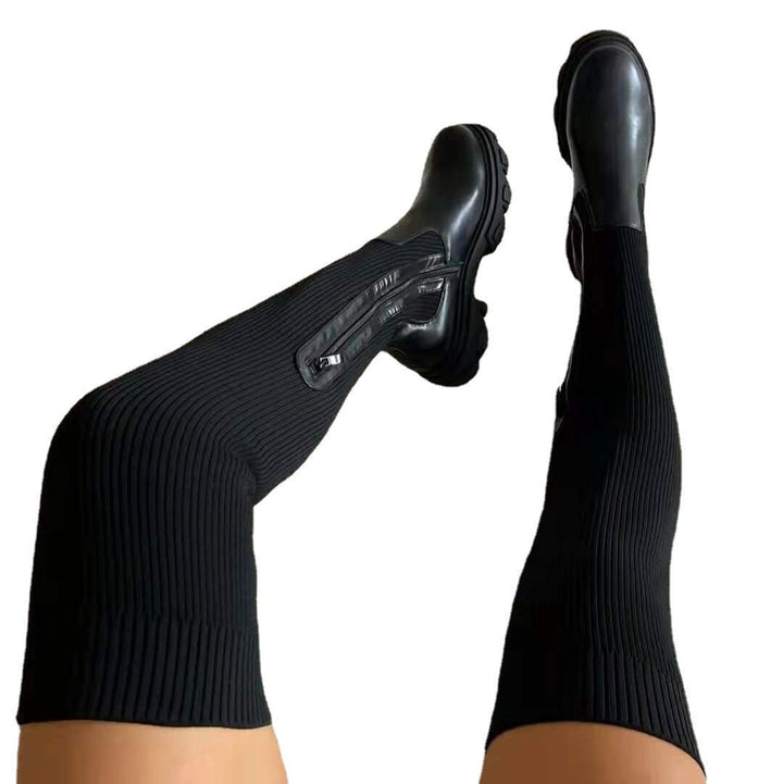 Luna – Elastische Stiefel mit Reißverschluss