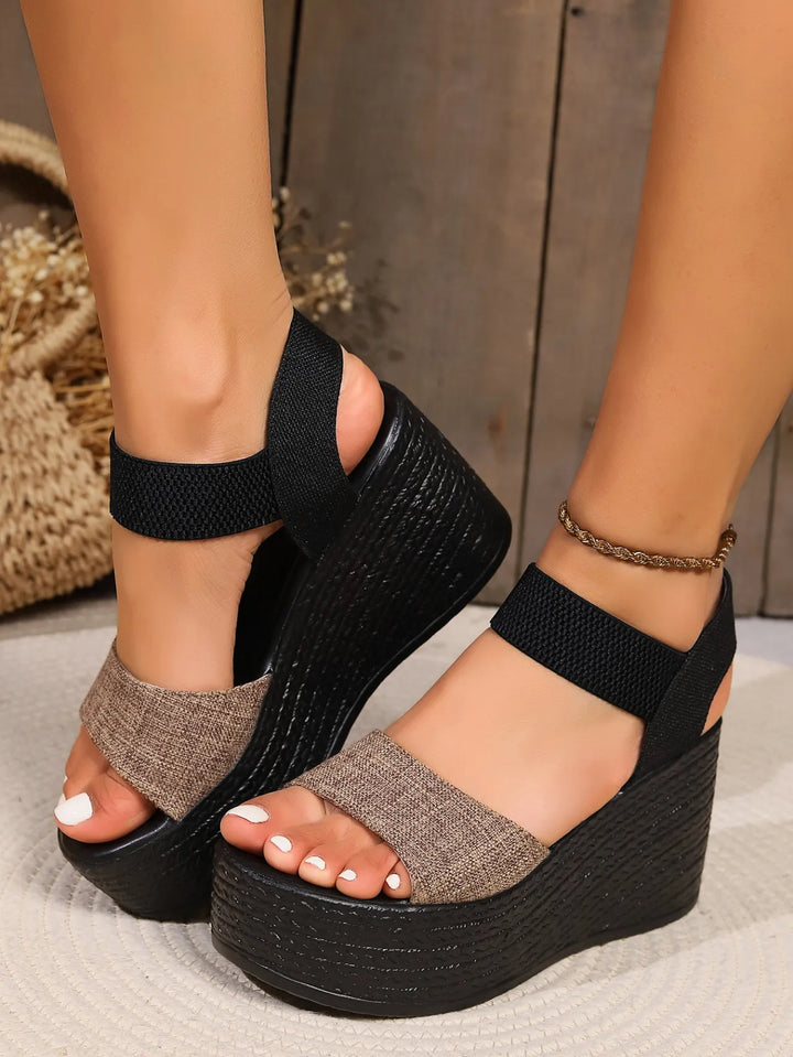 Bequeme Sommer Keilabsatz Sandalen für Damen