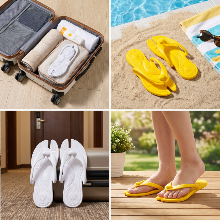 Faltbare Reise-Flip-Flops – Rutschfeste Slipper für heiße Tage
