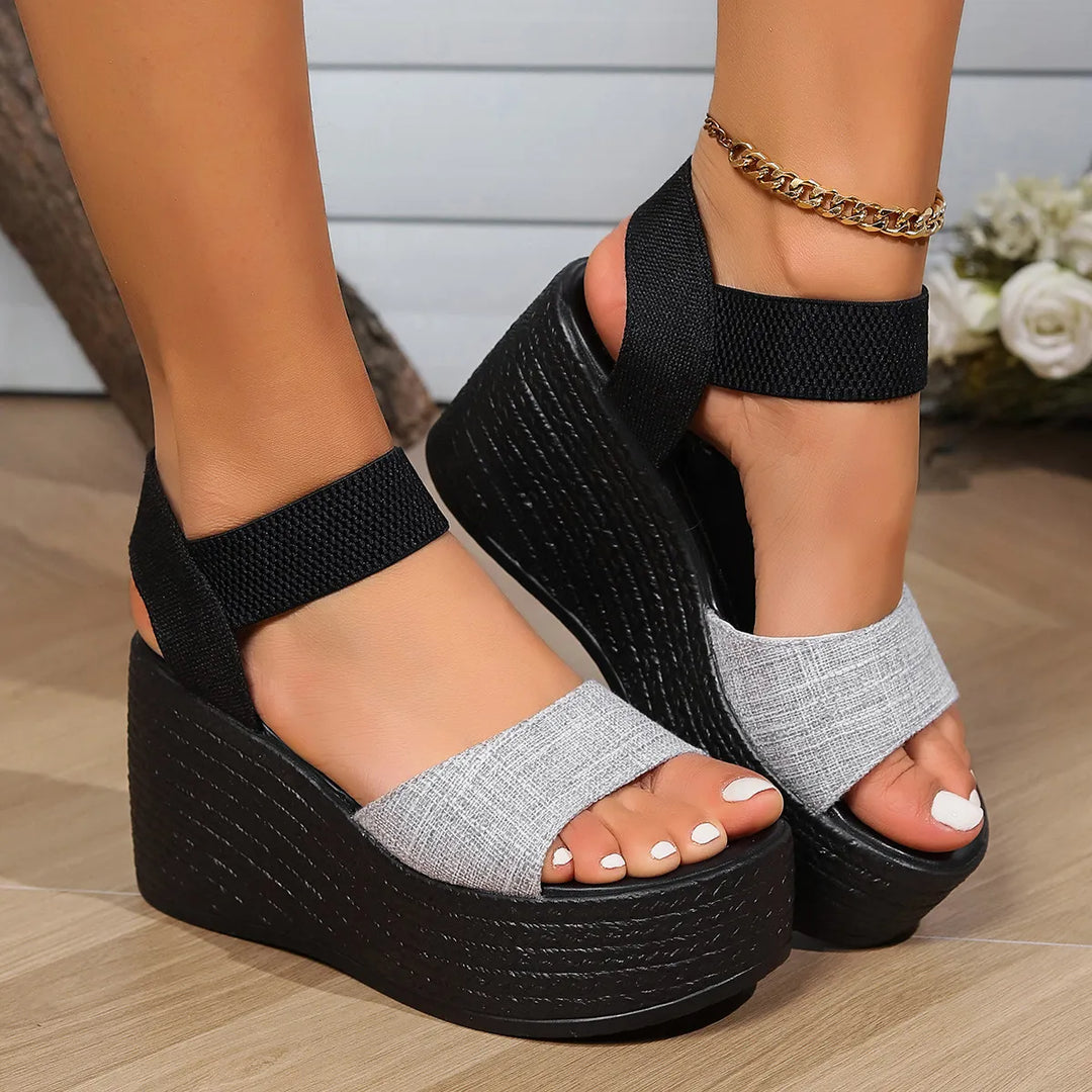 Bequeme Sommer Keilabsatz Sandalen für Damen