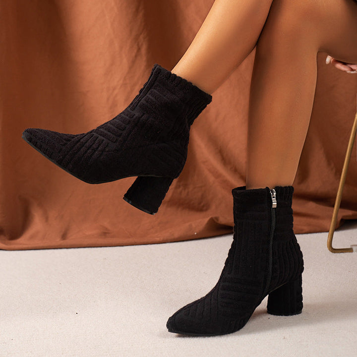 Livia - Zeitlose Damenstiefel mit Blockabsatz