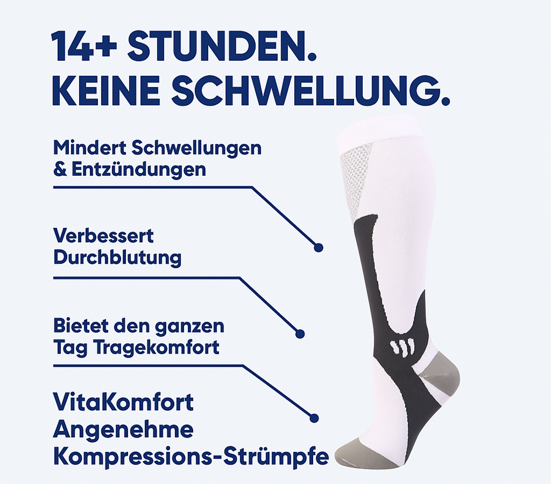 VitaKomfort Angenehme Kompressions Strümpfe - Von Ärzten Empfohlen