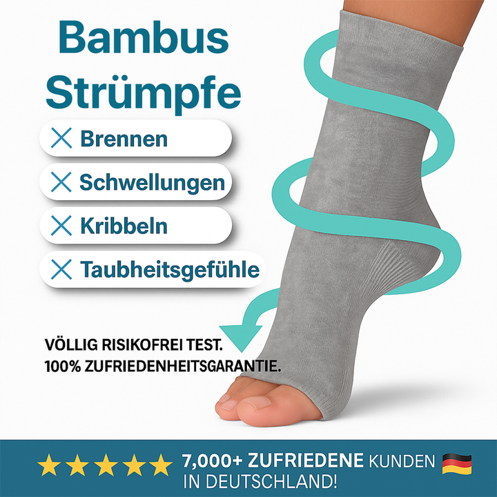 Premium Bambus Kompressions-Strümpfe für Schmerzfreie Füße