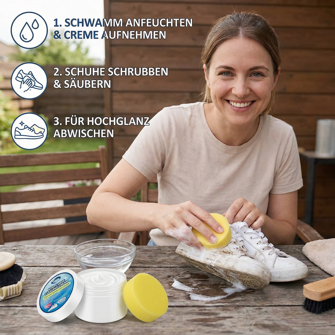Multi-Schuhcreme mit Schwamm – Hochkonzentrierte Pflege & Glanz für alle Schuharten