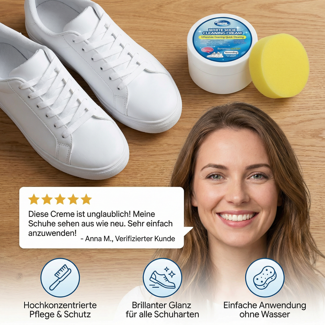 Multi-Schuhcreme mit Schwamm – Hochkonzentrierte Pflege & Glanz für alle Schuharten