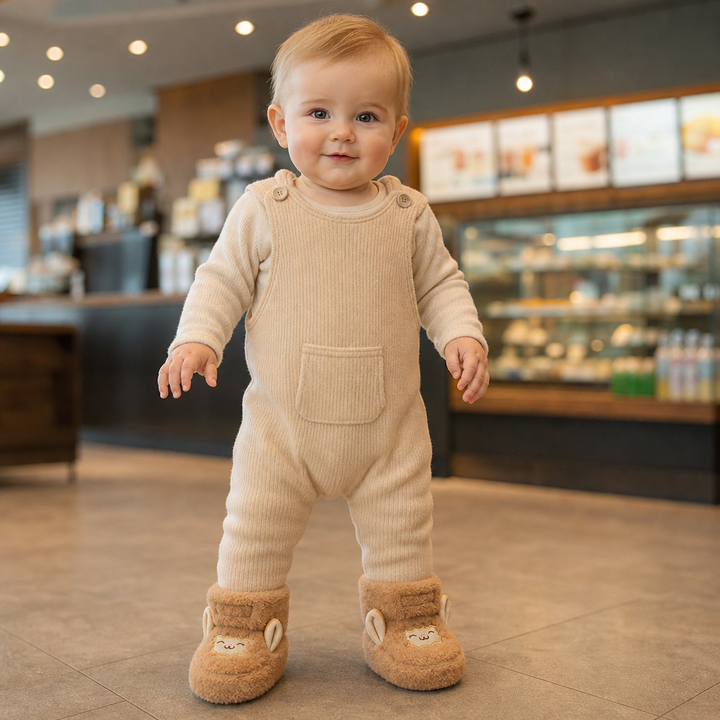 Warme & gemütliche Baby-Booties mit Fleecefutter und weichen rutschfesten Sohlen