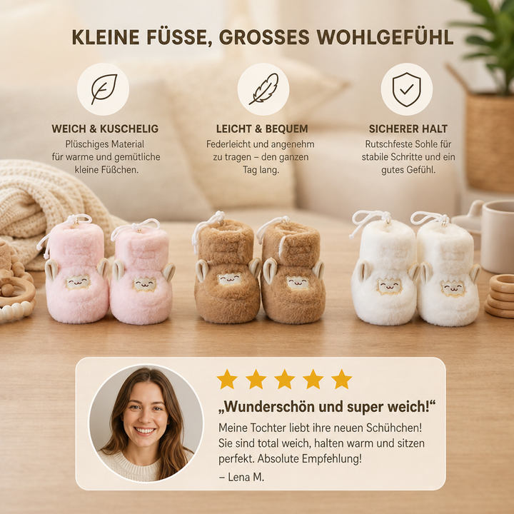 Warme & gemütliche Baby-Booties mit Fleecefutter und weichen rutschfesten Sohlen