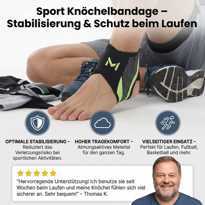 Sport Knöchelbandage – Stabilisierung & Schutz beim Laufen