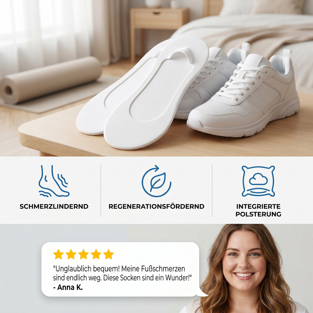 Orthopädische unsichtbare Socken mit Polster - Schmerzlindernd & Regenerationsfördernd