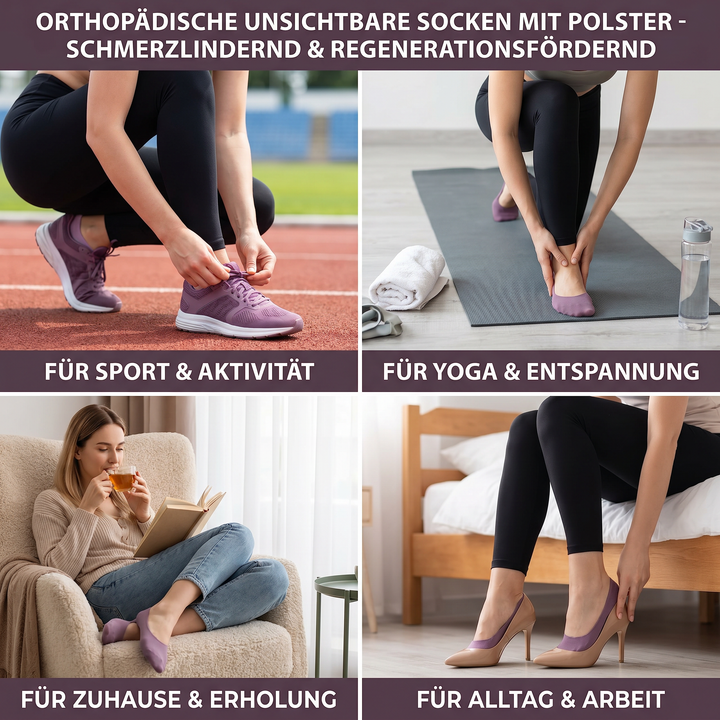 Orthopädische unsichtbare Socken mit Polster - Schmerzlindernd & Regenerationsfördernd