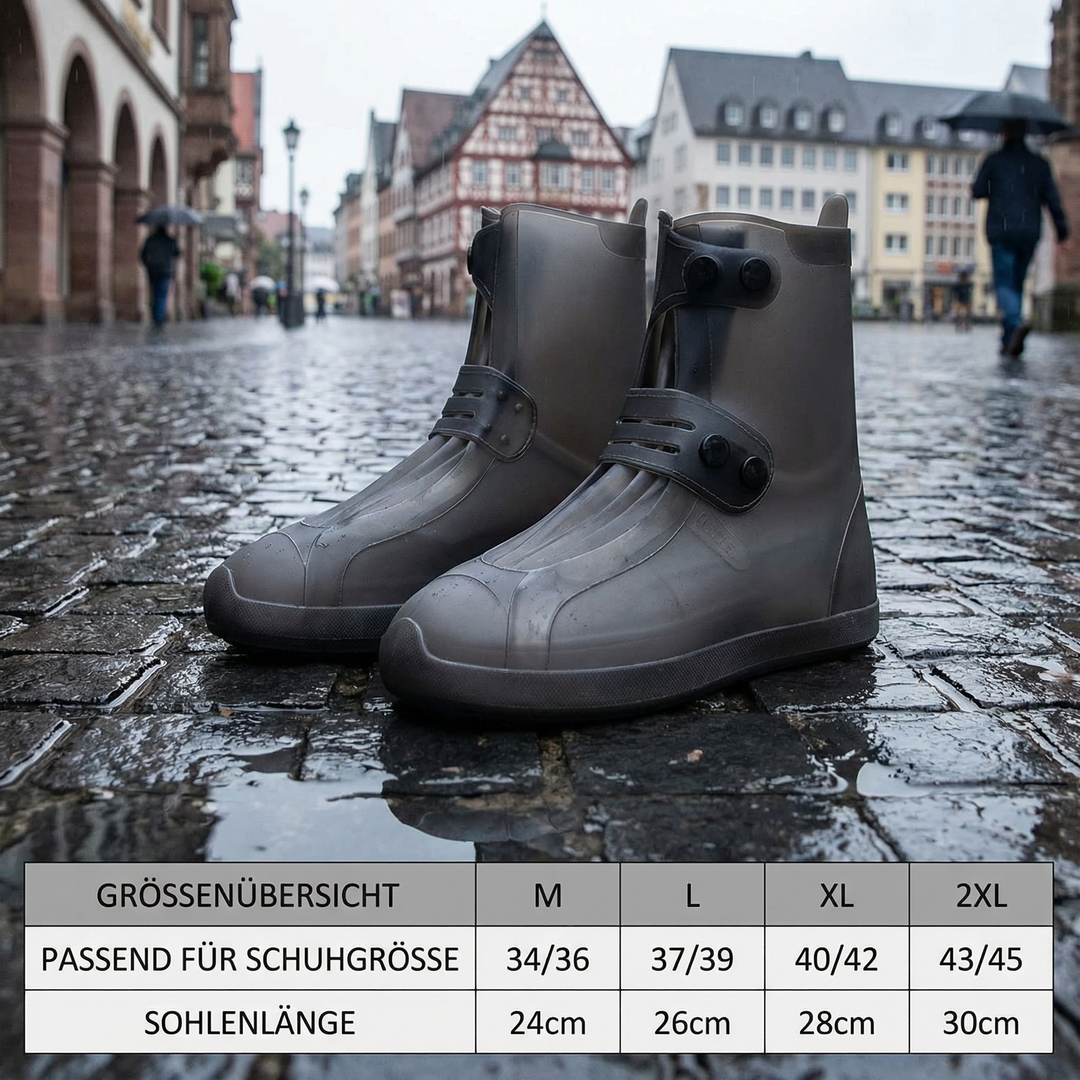 Wasserdichte Silikon-Schuhüberzieher – Anti Rutsch Sohle Regenschutz für Schuhe