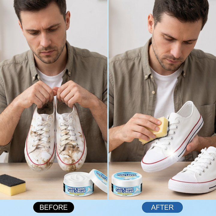 Multi-Schuhcreme mit Schwamm – Hochkonzentrierte Pflege & Glanz für alle Schuharten