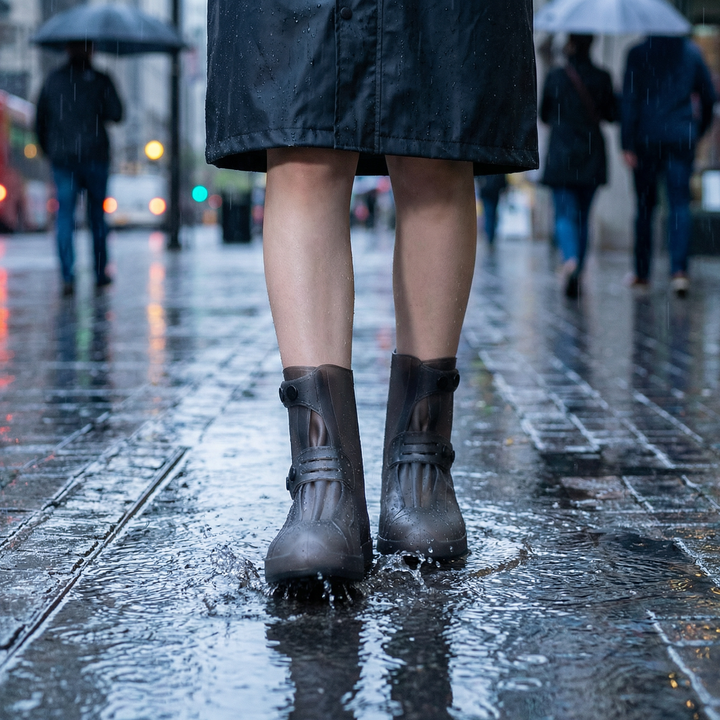 Wasserdichte Silikon-Schuhüberzieher – Anti Rutsch Sohle Regenschutz für Schuhe