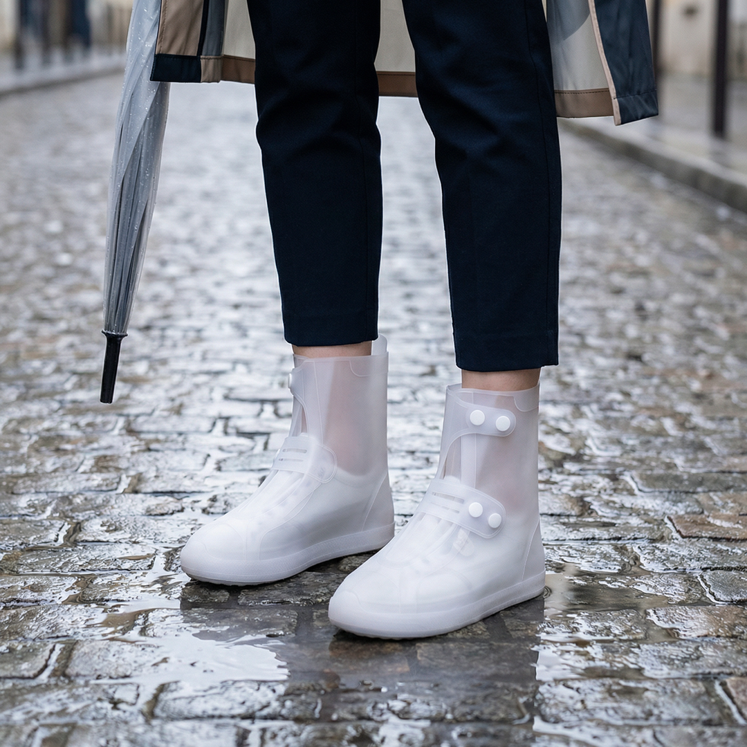 Wasserdichte Silikon-Schuhüberzieher – Anti Rutsch Sohle Regenschutz für Schuhe